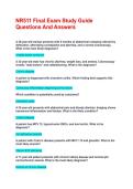 NR511 Final Exam Study Guide Questions And Answers
