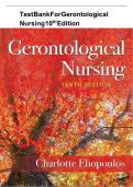 Test  Bank  For  Gerontological   Nursing  10th   Edition