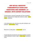 NRF RETAIL INDUSTRY  FUNDAMENTALS EXAM 2026  QUESTIONS AND ANSWERS &vert; A&plus;  GRADED &vert; WITH EXPERT SOLUTIONS