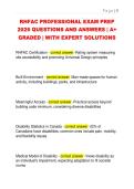 RHFAC PROFESSIONAL EXAM PREP  2026 QUESTIONS AND ANSWERS &vert; A&plus;  GRADED &vert; WITH EXPERT SOLUTIONS
