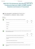 WGU D311 Pre-Assessment &ndash; Microbiology with Lab&colon; A Fundamental Approach &lpar;GMO1 &sol; PGMO&rpar; &vert; Western Governors University 2026&sol;2027 Updated Questions and Answers