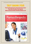 TEST BANK FOR Pharmacotherapeutics For Advanced Practice Nurse Prescribers 5th Edition Woo Robinson With An Answer Section Complete Chapters 1-55