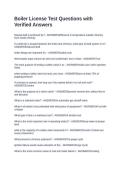 Boiler License Test Questions with Verified Answers