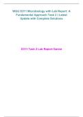 WGU D311 Microbiology with Lab Report &ndash; A Fundamental Approach Task 2 &vert; Western Governors University 2026&sol;2027 Complete Solutions