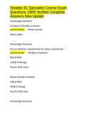 Tenable SC Specialist Course Exam Questions 100- Verified Complete Answers New Update&period;docx