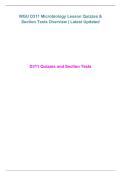 WGU D311 Microbiology Lesson Quizzes & Section Tests Overview &vert; Western Governors University 2026&sol;2027 Updated Study Resource