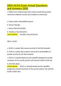 DISA ACAS Exam Actual Questions and Answers 2026&period;docx