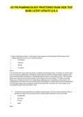 ATI PN PHARMACOLOGY PROCTORED EXAM 2026 TEST BANK LATEST UPDATE Q & A