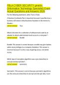 FBLA CYBER SECURITY gmetrix &lpar;Information Technology Specialist&rpar; Exam Actual Questions and Answers 2026&period;docx
