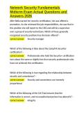 Network Security Fundamentals Midterm Exam Actual Questions and Answers 2026&period;docx