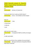 NSE4 Security Lesson 11 Security Fabric Exam Actual Questions and Answers 2026&period;docx