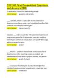 CSC 100 Final Exam Actual Questions and Answers 2026&period;docx