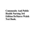 Test Bank for Community and Public Health Nursing&colon; Evidence for Practice 3rd Edition by Rosanna F&period; DeMarco & Judith Healey-Walsh ISBN 9781975111694 Chapters&lpar;1 to 25&rpar;
