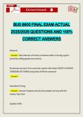 BUS 6600 FINAL EXAM ACTUAL 2026 QUESTIONS AND 100&percnt; CORRECT ANSWERS