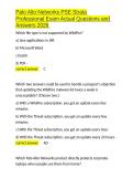 Palo Alto Networks PSE Strata Professional Exam Actual Questions and Answers 2026&period;docx