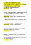 PALO ALTO NETWORKS PSE PLATFORM PROFESSIONAL 9&period;1 EXAM QUESTIONS AND ANSWERS&period;docx