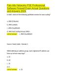 Palo Alto Networks PSE Professional Software Firewall Exam Actual Questions and Answers 2026&period;docx