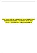 Introduction to Maternity and Pediatric Nursing 8th Edition Gloria Test Bank Verified Questions Answers 2025&sol; 2026