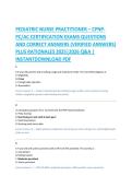 Pediatric Nurse Practitioner CPNP-PCAC Certification Exams Test Bank Verified Questions Answers 2025&sol; 2026