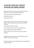 DJJ PAR FINAL PAPER 2026 COMPLETE QUESTIONS AND VERIFIED ANSWERS