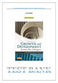 Test bank Growth and Development Across the Lifespan 2nd Edition Leifer questions and answers complete newest solution 