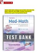 Solution Manual for Henke&rsquo;s Med-Math&comma; 10th Edition &lpar;Susan Buchholz&rpar; &vert; Dosage Calculations