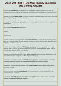 ACCY 201 - test 1 - Ole Miss - Burney Questions  and Verified Answers