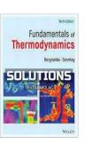 Solution Manual for Fundamentals of Engineering Thermodynamics&comma; 10th Edition &lpar;Borgnakke & Sonntag&rpar;