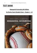 Test Bank for Managerial Accounting&comma; 4th Edition by Charles E&period; Davis