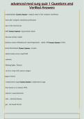 advanced med surg quiz 1 Questions and  Verified Answers