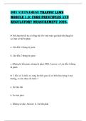 DMV VIETNAMESE TRAFFIC LAWS MODULE 1&period;0&colon; CORE PRINCIPLES AND REGULATORY MEASUREMENT 2026&period;