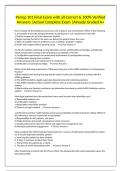 Periop 101 Final Exam with all Correct & 100&percnt; Verified Answers &vert;Actual Complete Exam &vert;Already Graded A&plus;