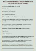 ASU Jonesboro NURS 6003 Exam 3 flash cards  Questions and Verified Answers