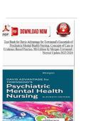 Test Bank for Davis Advantage for Townsend's Essentials of Psychiatric Mental Health Nursing&colon; Concepts of Care in Evidence-Based Practice&comma; 9th Edition by Morgan Townsend &vert; Newest Updated Version