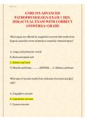 GNRS 515 Advanced Pathophysiology Exam 1 Test Bank Verified Questions Answers 2025&sol; 2026