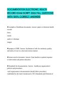 DOCUMENTATION ELECTRONIC HEALTH RECORD EXAM SCRIPT 2026 FULL QUESTIONS WITH 100&percnt; CORRECT ANSWERS