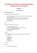 American Law and Legal Systems&comma; 8th Edition &ndash; James V&period; Calvi&comma; Susan Coleman &ndash; Test Bank &lpar;All Chapters Covered 1&ndash;14&rpar;