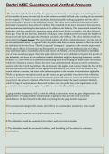 Barbri MBE Questions and Verified Answers