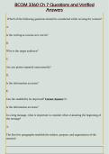 BCOM 3360 Ch 7 Questions and Verified  Answers 