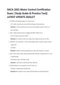 SACA &lpar;202&rpar; Motor Control Certification  Exam &vert; Study Guide & Practice Test&vert;&vert;  LATEST UPDATE 2026&sol;27 