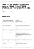 ICS 100&comma; 200&comma; 700&comma; 800 Exam comprehensive questions &vert; FREQUENTLY MOST TESTED QUESTIONS AND VERIFIED SOLUTIONS &commat; 2026