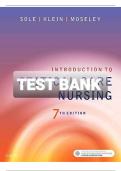 test bank for introduction to critical care nursing 7th edition by sole klein and moseley&period;