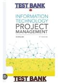 TEST BANK For Information Technology Project Management 9th Edition by Kathy Schwalbe&comma; Verified Chapters 1 - 13&comma; Complete Newest Version