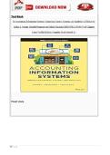 Test Bank for Accounting Information Systems&comma; 1st Edition by Arline A&period; Savage