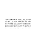 TEST BANK FOR MICROBIOLOGY FUNDAMENTALS&colon;A CLINICAL APPROACH 4TH EDITION MARJORIE KELLY COWAN HEIDI SMITH&comma; A&plus; GUIDE 2025