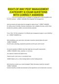 RIGHT-OF-WAY PEST MANAGEMENT &lpar;CATEGORY 6&rpar; EXAM QUESTIONS WITH CORRECT ANSWERS