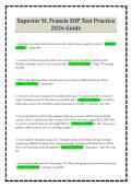 Superior St&period; Francis SOP Test Practice 2026 Guide