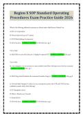 Region X SOP Standard Operating Procedures Exam Practice Guide 2026