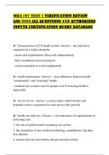 MHA 707 TEST 1 VERIFICATION REVIEW LOG 2026 ALL QUESTIONS AND AUTHORIZED INPUTS CERTIFICATION QUERY DATABASE 