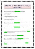 Military&sol;CIS&comma; SOI-E SOP TEST Practice Guide 2026